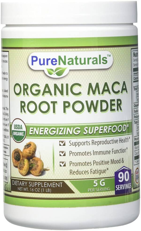 PURE NATURAL ORGANIC MACA ROOT POWDER 16 OZ