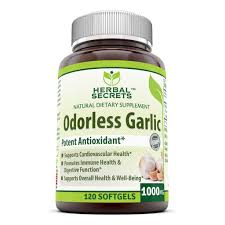 HEALTHY SECRET  ODORLESS GARLIC 1000MG X 120 SOFTGELS