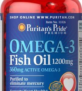 PURITANS PRIDE OMEGA-3 FISHOIL1200MG X 100 SOFTGELS