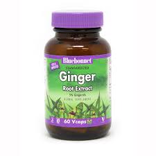 BLUEBONNET GINGER ROOT EXTRACT 5% X 60 VEGETABLE CAPSULES