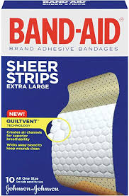 BAND-AID COMFORT SHEER EXTRA LARGE PLASTER X10