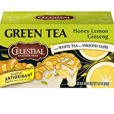 CELESTIAL GRN TEA HONEY,LEMON,GINSENG X 20 BAGS