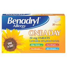 BENADRYL ALLERGY ONE A DAY 10MG X30TABLETS