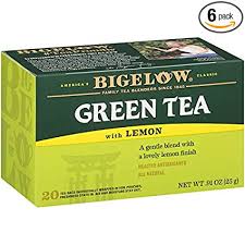 BIGELOW GREEN AND LEMON TEA X  20 TEA BAGS