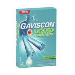 GAVISCON LIQUID SACHET PEPPERMINT LIQUID 12
