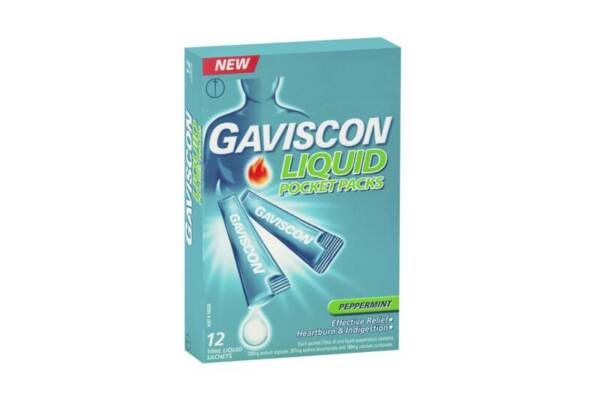 GAVISCON LIQUID SACHET PEPPERMINT LIQUID 12