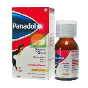 PANADOL STRAWBERRY SUSPENSION. 60ML(3M-12YRS) GSK