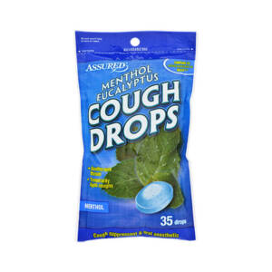 ASSURED MENTHOL EUCALYPTUS  COUGH DROPS*35