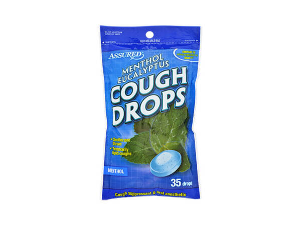 ASSURED MENTHOL EUCALYPTUS  COUGH DROPS*35