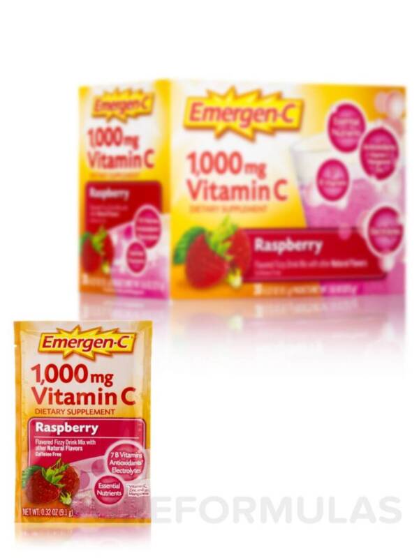 EMERGEN C VIT C 1000MG RASPBERRY   X 30 PACKETS