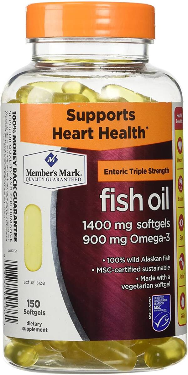 MEMBER?S MARK FISH OIL 1400/900 X 150 SOFT GELS