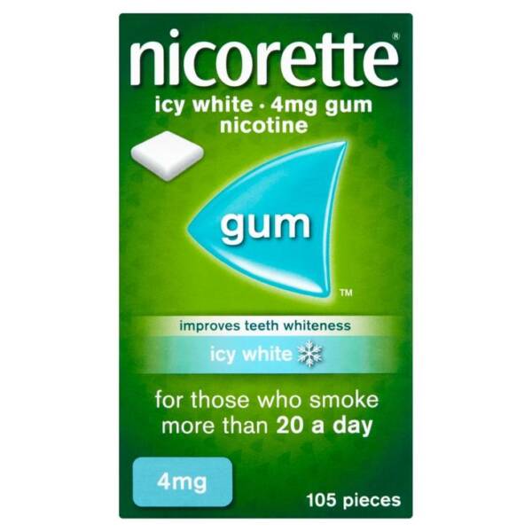 NICORETTE ICY WHITE GUM 4MG