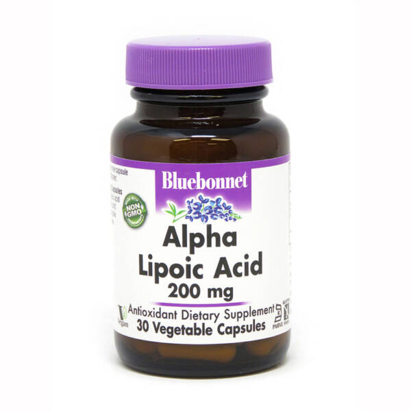 BLUEBONAllschoolabs  ALPHA LIPOIC ACID 200MG  X  30 VEGETABLE CAPSULES