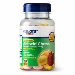 EQUATE ASSORTED FRUIT  ANTACID CHEWS*60