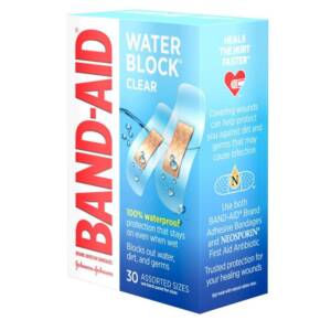 BAND-AID*30 WATER BLOCK CLEAR BANDAGES