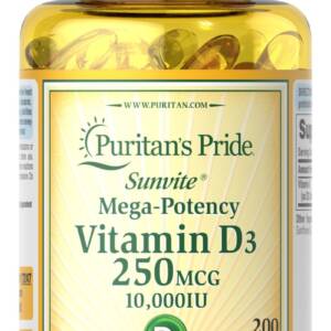 PURITAN?S PRIDE VITAMIN D3 10000IU(250MCG)*200S/GEL