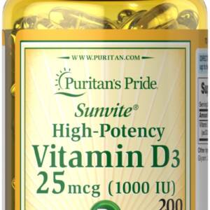 PURITAN?S PRIDE VIT.D3 25MCG I000IU X 200 SOFT GELS