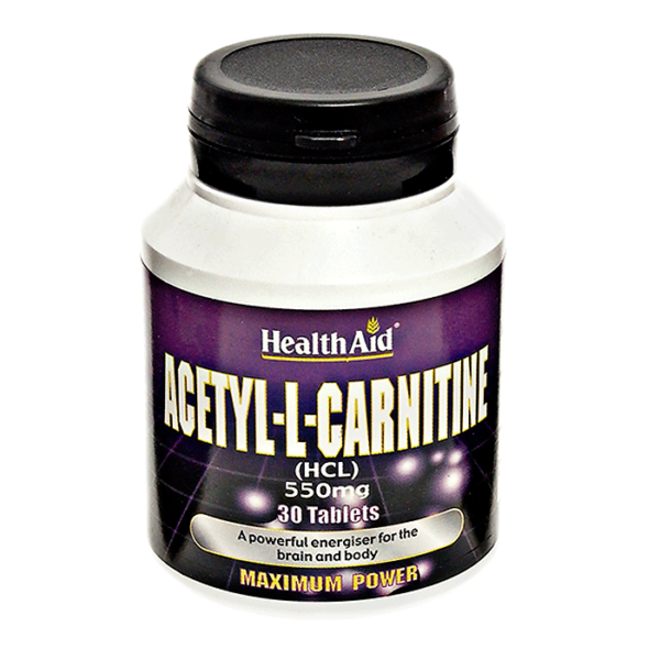 HEALTH AID ACETYL-L-CARNITINE 550MG*30TABS