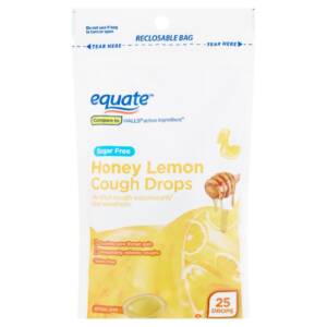 EQUATE COUGH DROPS HONEY AND LEMON X25