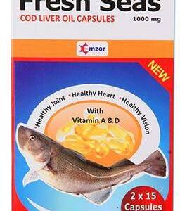 EMZOR FRESH SEAS COD LIVER OIL CAPSULES 1OOOMG X30