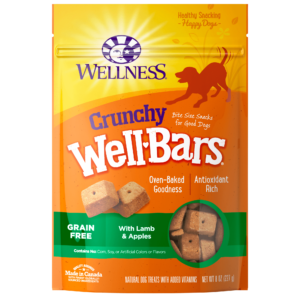 Wellness Crunchy WellBars Grain-Free Lamb & Apples Recipe Baked Dog Treats 567g