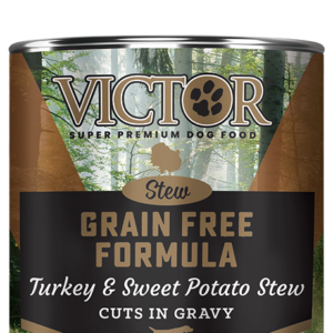 VICTOR Turkey & Sweet Potato Stew Cuts in Gravy Grain-Free Case of 12 Canned Dog Food 374g