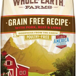 Whole Earth Farms Grain-Free Pork, Beef & Lamb Recipe Dry Dog Food 11.3kg