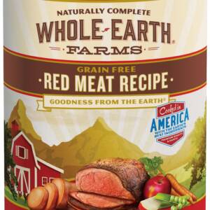 Whole Earth Farms Grain-Free Red Meat Recipe Case of 12 Canned Dog Food 360g