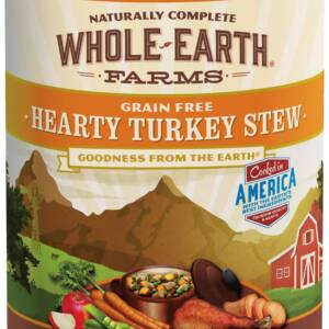 Whole Earth Farms Grain-Free Hearty Turkey Stew Case of 12 Canned Dog Food 360g