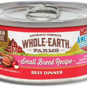 Whole Earth Farms Grain-Free Small Breed Beef Dinner Grain-Free Case of 24 Canned Dog Food 85g