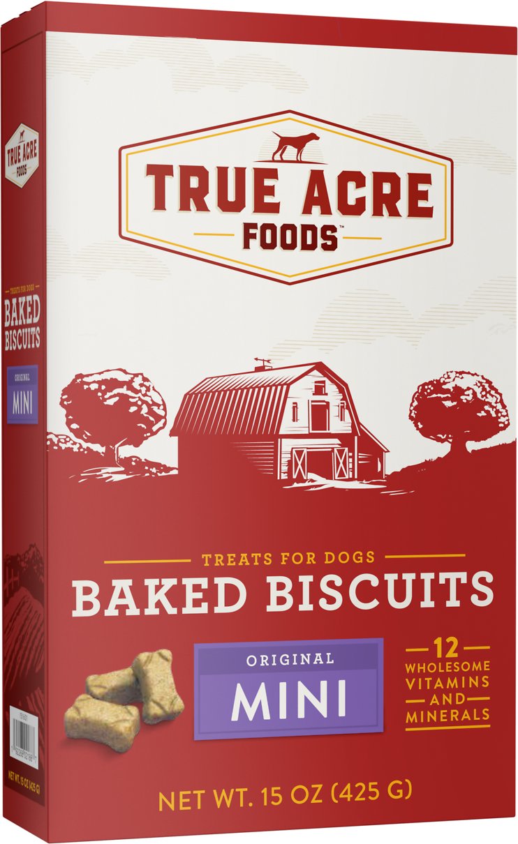 Buy Here True Acre Foods Mini Original Baked Biscuits Dog Treats