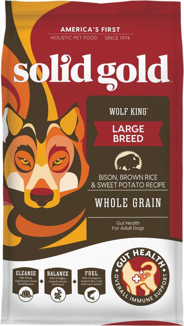 Solid Gold Wolf King Bison & Brown Rice Recipe with Sweet Potatoes Large Breed Adult Dry Dog Food 10.9kg