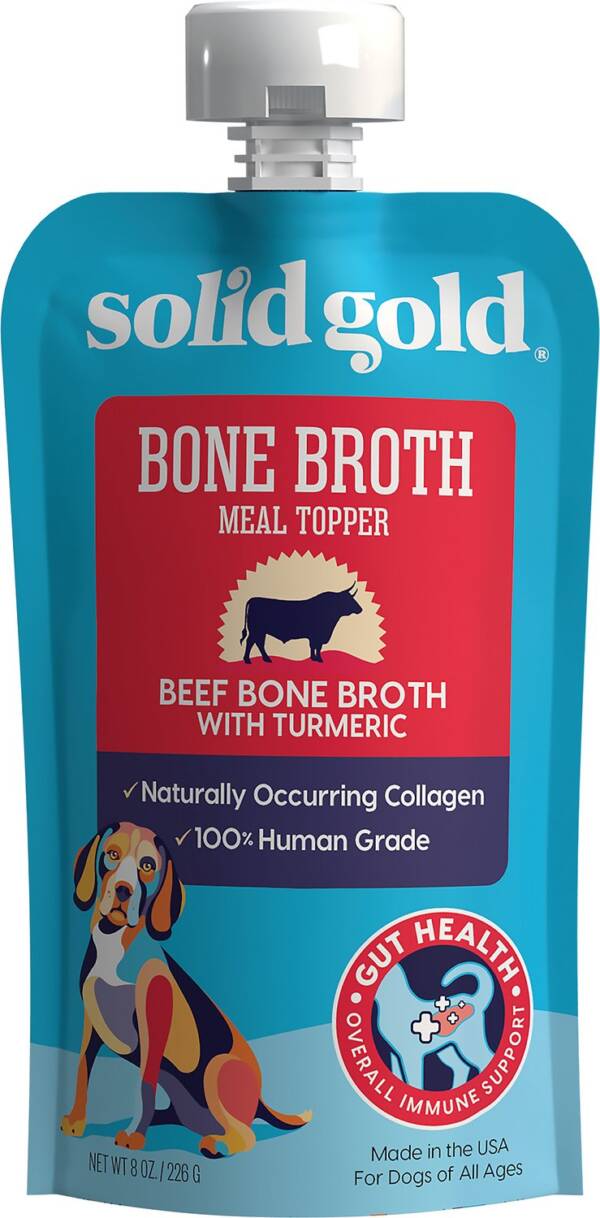 Solid Gold Beef Bone Broth with Turmeric Dog Food Topper 226g