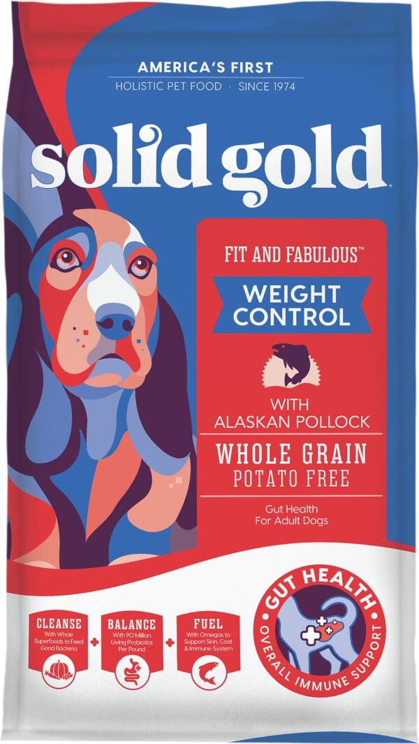 Solid Gold Fit & Fabulous Low Fat/Low Calorie with Fresh Caught Alaskan Pollock Adult Dry Dog Food 10.9kg