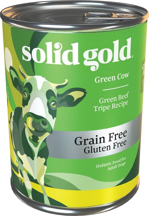 Solid Gold Green Cow Green Beef Tripe in Beef Broth Grain-Free Case of 6 Canned Dog Food 374g