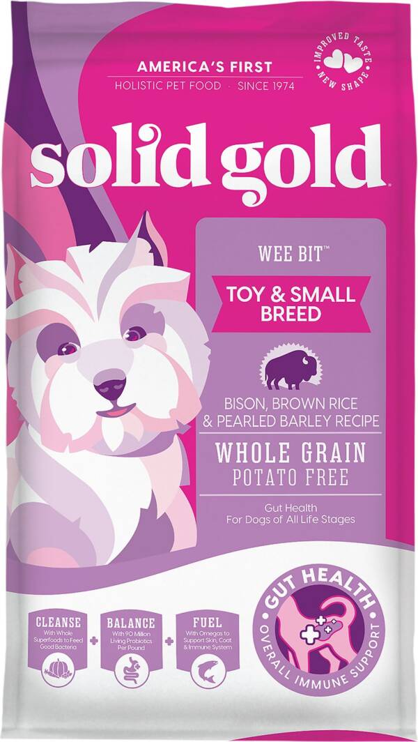 Solid Gold Wee Bit Bison & Brown Rice Recipe with Pearled Barley Small Breed Dry Dog Food 5.4kg