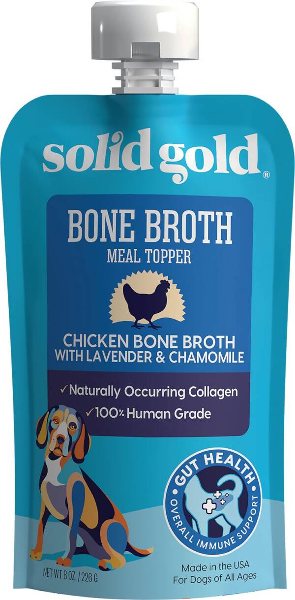 Solid Gold Chicken Bone Broth with Lavender & Chamomile Dog Food Topper 226g
