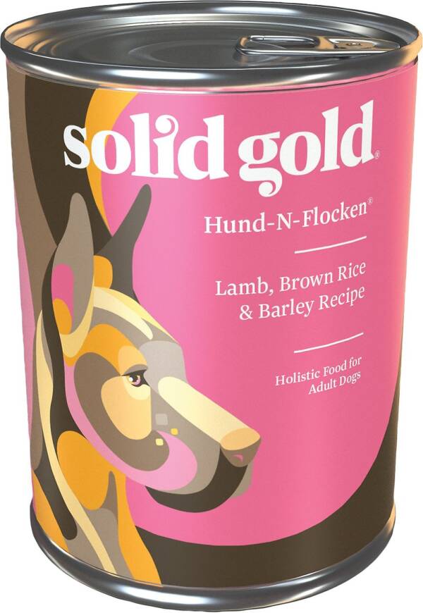 Solid Gold Hund-n-Flocken Lamb, Brown Rice & Barley Recipe Case of 6 Canned Dog Food 374g