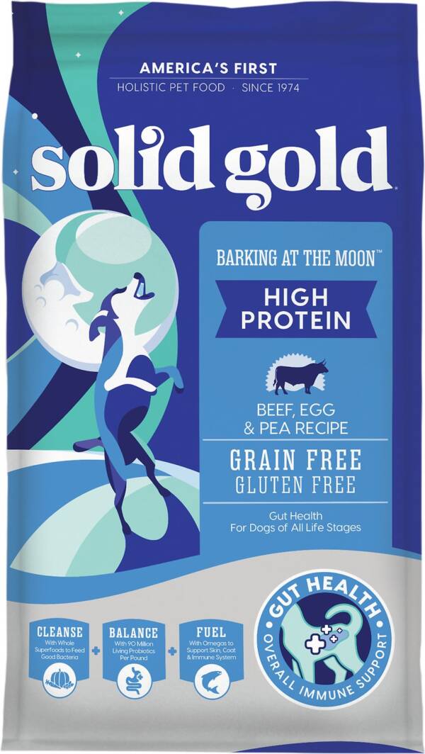 Solid Gold Barking at the Moon High Protein Grain-Free Beef, Eggs & Peas Dry Dog Food 10.9kg