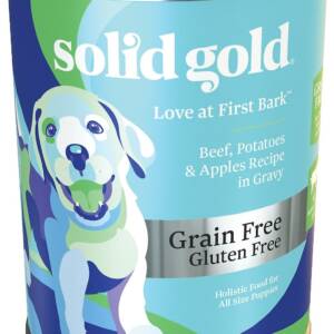 Solid Gold Love At First Bark Beef, Potatoes & Apples Puppy Recipe Grain-Free Case of 6 Canned Dog Food 374g