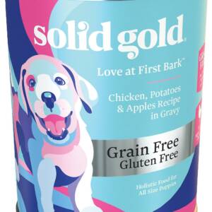 Solid Gold Love At First Bark Chicken, Potatoes & Apples Puppy Recipe Grain-Free Case of 6 Canned Dog Food 374g
