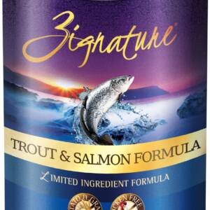 Zignature Trout & Salmon Limited Ingredient Formula Grain-Free Case of 12 Canned Dog Food 368g