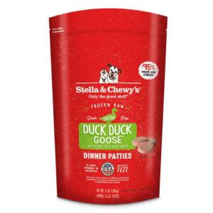 STELLA & CHEWY?S DUCK DUCK GOOSE FROZEN RAW DINNER PATTIES DOG FOOD 1.36kg