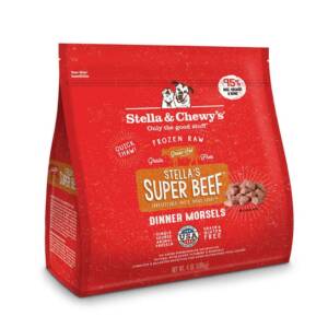 STELLA & CHEWY?S STELLA?S SUPER BEEF FROZEN RAW DINNER MORSELS DOG FOOD 1.8kg