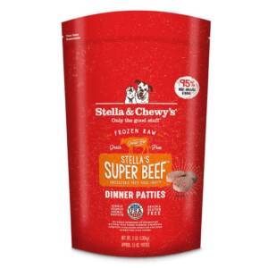 STELLA & CHEWY?S STELLA?S SUPER BEEF FROZEN RAW DINNER PATTIES DOG FOOD 1.36kg