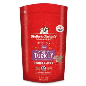 STELLA & CHEWY?S TANTALIZING TURKEY FROZEN RAW DINNER PATTIES DOG FOOD 1.36kg