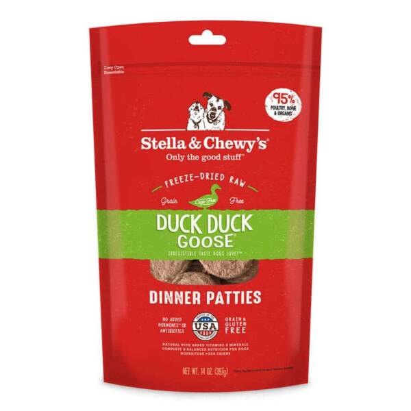 Stella & Chewy?s Duck Duck Goose Dinner Patties Freeze-Dried Raw Dog Food 709g