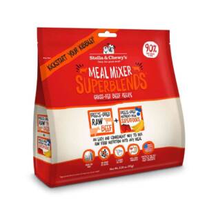 Stella & Chewy?s SuperBlends Grass-Fed Beef Recipe Meal Mixers Freeze-Dried Raw Dog Food 454g