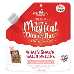 Stella & Chewy?s Marie?s Magical Dinner Dust What?s Shak?n Bac?n Recipe Freeze-Dried Raw Dog Food Topper 198g