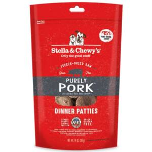 Stella & Chewy?s Purely Pork Freeze-Dried Raw Dinner Patties Dog Food 397g